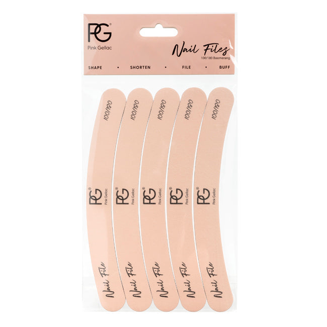Nail File 100/180 Boomerang 5 Pcs
