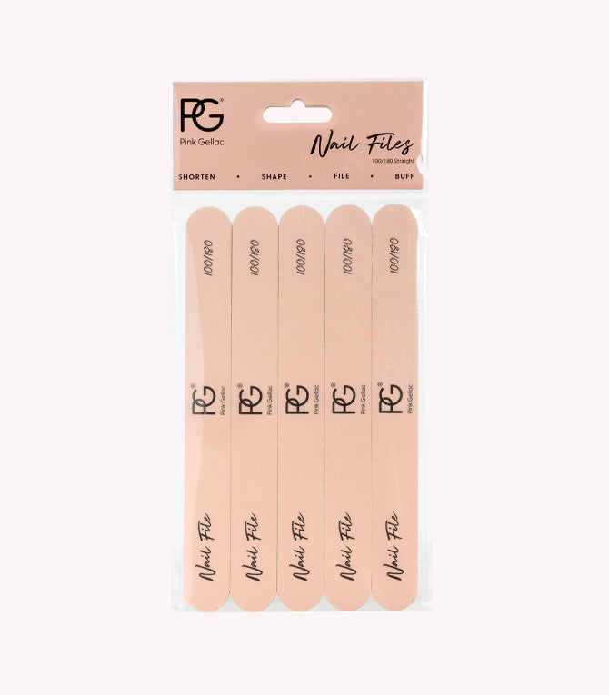 Nail File 100/180 Straight 5 Pcs